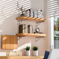 14"Stainless Steel Folding Table Bracket Shelf Bench 200kg Load Heavy Duty