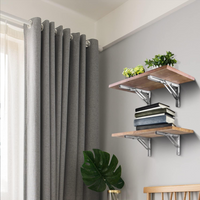 16"Stainless Steel Folding Table Bracket Shelf Bench 200kg Load Heavy Duty