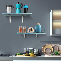 16"Stainless Steel Folding Table Bracket Shelf Bench 200kg Load Heavy Duty