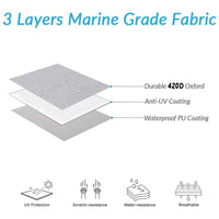 Heavy-Duty Marine Grade 17ft-19ft / 5.2m-5.8m Trailerable Jumbo Boat Cover 420D