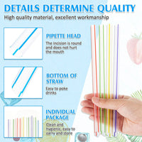 BPA-Free Multi Colored Straws Bendable Disposable Drinking Plastic Party Straws