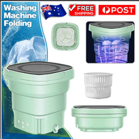 Mini Washing Machine Bucket Folding Portable Laundry Machine Clothes Washing green
