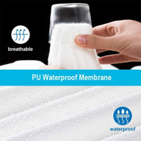 100% Terry Cotton Fitted Mattress Protector Waterproof Queen