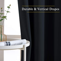2X Blockout Curtains 100% Blackout Window Curtain Draperies Pair Eyelet 3 Layers 132CM(W) x 160CM(D)