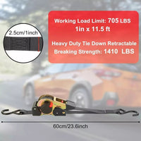 Quick Release Automatic Heavy Duty Retractable Ratchet Tie Down Strap green 25mm*3m