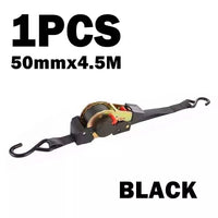 Quick Release Automatic Heavy Duty Retractable Ratchet Tie Down Strap black 50mm*4.5m