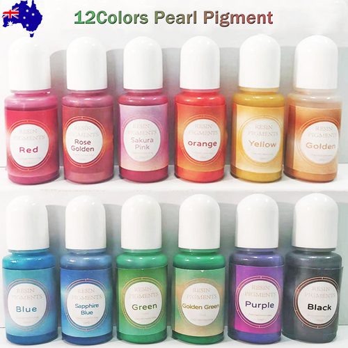 12PcS Resin Liquid Pigment Colorant Pearl Coloring Dye Epoxy Resin Col