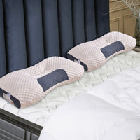 2 pcs Pain Relief Ergonomic Pillow Adjustable Contour Orthopedic Cervical Bed Pillow