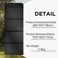 160W 160Watt Folding Solar Panel Blanket Mat Flexible Mono Power Camping RV USB 12V