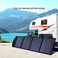 160W 160Watt Folding Solar Panel Blanket Mat Flexible Mono Power Camping RV USB 12V