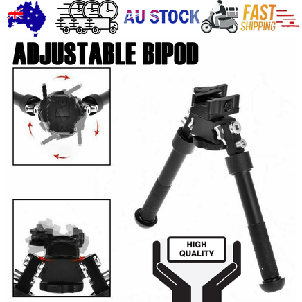 6.5- 9" Foldable QD Picatinny Rail Mount V8 Adjustable Bipod