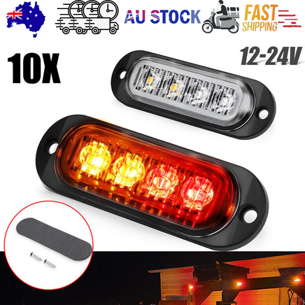 10x LED Clearance Lights Side Marker Lamp Red Amber Truck Trailer Caravan Lorry