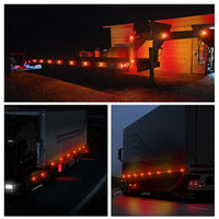 10x LED Clearance Lights Side Marker Lamp Red Amber Truck Trailer Caravan Lorry