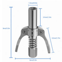 Grease Gun Coupler High Pressure Quick Release Lock Nozzles w/Hose For 1/8"NPT