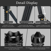 Baseball LED Flashlight Rechargeable Zoom Police Security Torch Baton Lamp Light