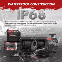 X-BULL 12V Electric Winch 20000LBS Synthetic Rope Truck Trailer Winch 4X4 4WD