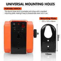 X-BULL 12V Electric Boat Winch 5000LBS Portable Wireless Remote Trailer Winch Steel Cable