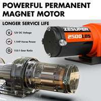 ZESUPER 12V Electric Winch 2500lbs Synthetic Rope Wireless Remote ATV UTV BOAT