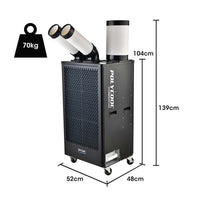 POLYCOOL 4.5kW Portable Industrial Spot Cooler, with Twin Cooling Ducts, 15A Plug