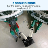 POLYCOOL 4.5kW Portable Industrial Spot Cooler, with Twin Cooling Ducts, 15A Plug