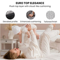 KINGSTON SLUMBER Premium Luxury 34cm King Mattress , Medium-Firm, Natural Latex Layer, Euro Top, 7-Zone Pocket Spring