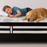 KINGSTON SLUMBER Luxury 34cm King Single Mattress, Medium Firm, Euro Top, 5-Zone Pocket Spring Foam