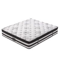 KINGSTON SLUMBER Luxury 34cm King Mattress, Medium Firm, Euro Top, 5-Zone Pocket Spring Foam