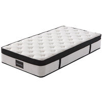 KINGSTON SLUMBER RelaxMax 31cm King Single Mattress, Medium, Euro Top, 5-Zone, Pocket Spring, Knitted Fabric