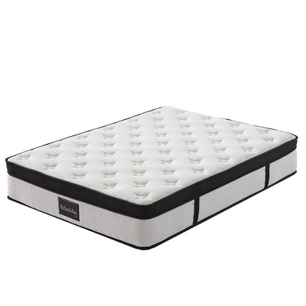 KINGSTON SLUMBER RelaxMax 31cm Double Mattress, Medium, Euro Top, 5-Zone, Pocket Spring, Knitted Fabric