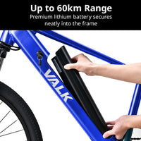 VALK Vortex 3 Electric Bike, Medium Frame Mountain ebike, Blue