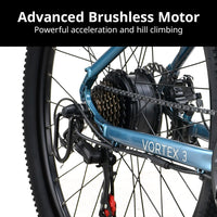 VALK Vortex 3 Electric Bike, Medium Frame Mountain ebike, Metallic Teal