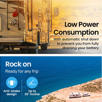 GECKO 70L Portable Bar Fridge and Freezer 12V/24V for Camping, Caravans, Black