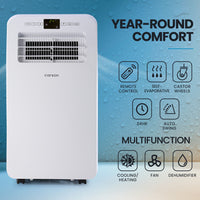 CARSON  2.9kW Reverse Cycle Portable Air Conditioner and Heater, with Dehumidifier, Cooling and Heating AC