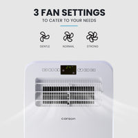 CARSON  2.9kW Reverse Cycle Portable Air Conditioner and Heater, with Dehumidifier, Cooling and Heating AC
