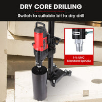 BAUMR-AG 3200W 280mm Wet/Dry Core Drill w/ Wheeled Stand & 102mm Bit Combo, for Concrete Coring Hole Drilling