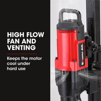 BAUMR-AG 3200W 280mm Wet/Dry Core Drill w/ Wheeled Stand & 127mm Bit Combo, for Concrete Coring Hole Drilling