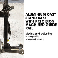 BAUMR-AG 3200W 280mm Wet/Dry Core Drill w/ Wheeled Stand & 127mm Bit Combo, for Concrete Coring Hole Drilling