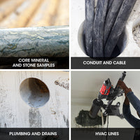 BAUMR-AG 3200W 280mm Wet/Dry Core Drill w/ Wheeled Stand & 127mm Bit Combo, for Concrete Coring Hole Drilling