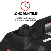 GENPOWER 1.2kW Peak 1.0kW Inverter Generator, Portable Lightweight Camping