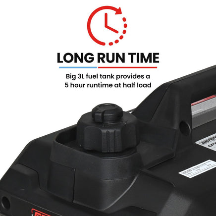 GENPOWER 1.2kW Peak 1.0kW Inverter Generator, Portable Lightweight Camping