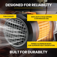 GENPOWER 3.5kW Peak 3kW Enclosed Inverter Generator, 2x15A, 12V, USB, Portable, Compact, Camping, Backup