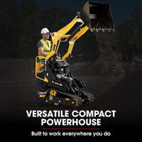 BAUMR-AG BSR5000 Mini Loader Skid Steer, with Bucket, 10hp OHV 4-Stroke Petrol Engine, 200kg Rated Operating Capacity