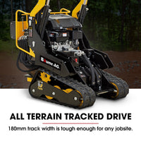 BAUMR-AG BSR5000 Mini Loader Skid Steer, with Bucket, 10hp OHV 4-Stroke Petrol Engine, 200kg Rated Operating Capacity