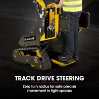 BAUMR-AG BSR5000 Mini Loader Skid Steer, with Bucket, 10hp OHV 4-Stroke Petrol Engine, 200kg Rated Operating Capacity