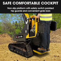 BAUMR-AG BSR5000 Mini Loader Skid Steer, with Bucket, 10hp OHV 4-Stroke Petrol Engine, 200kg Rated Operating Capacity