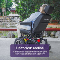 EQUIPMED Front Wheel Drive Power Electric Wheelchair, Up to 35km Range, Ultra-Comfortable, Safe Stable Non-Slip Anti-Roll Back Power Assist Chair