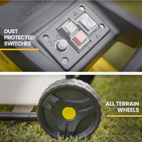 MICHIGAN 2400W Electric Crushing Impact Shredder, Quiet High Torque Garden Mulcher Chipper, Shreds Palm Fronds