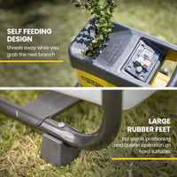 MICHIGAN 2400W Electric Crushing Impact Shredder, Quiet High Torque Garden Mulcher Chipper, Shreds Palm Fronds