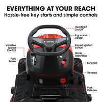 BAUMR-AG 38" Ride On Mower Tractor, Electric Start, 14hp 452cc, Hydrostatic, 100kg Towing, 7 Cut Heights