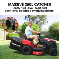 BAUMR-AG 38" Ride On Mower Tractor, Electric Start, 14hp 452cc, Hydrostatic, 100kg Towing, 7 Cut Heights